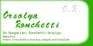 orsolya ronchetti business card